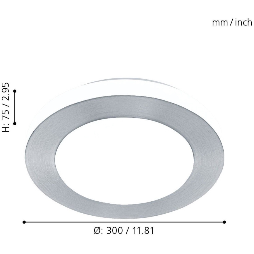 Eglo - LED badeværelseslampe LED 1xLED/11W/230V IP44