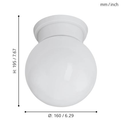 Eglo - Loftlampe 1xE27/28W/230V