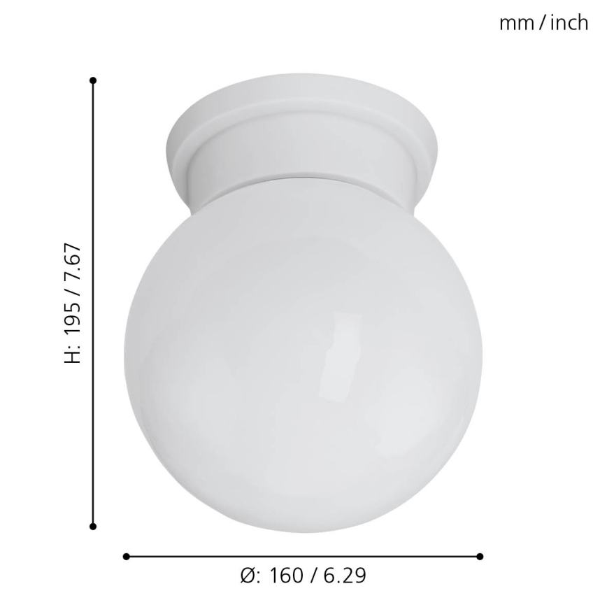 Eglo - Loftlampe 1xE27/28W/230V