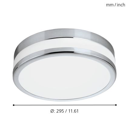 Eglo - LED badeværelseslampe LED 1xLED/24W/230V IP44