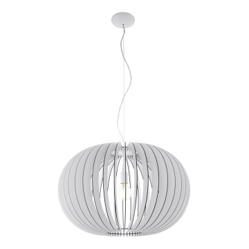 Eglo 95034 - Pendel på kabel STELLATO 1xE27/60W/230V Ø 70 cm hvid