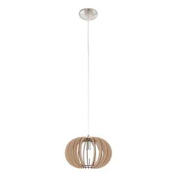 Eglo 95038 - STELLATO pendel med kabel 1xE27/60W/230V Ø 30 cm beige