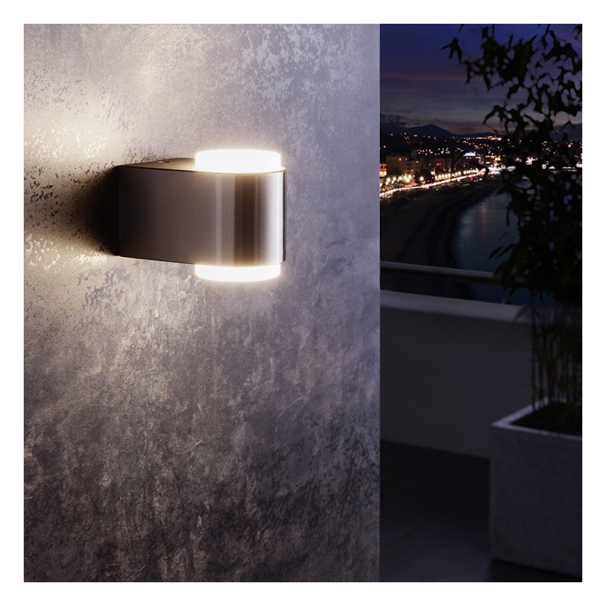 Eglo 95079 - Udendørs væglampe BRIONES 2xLED/3W/230V IP44