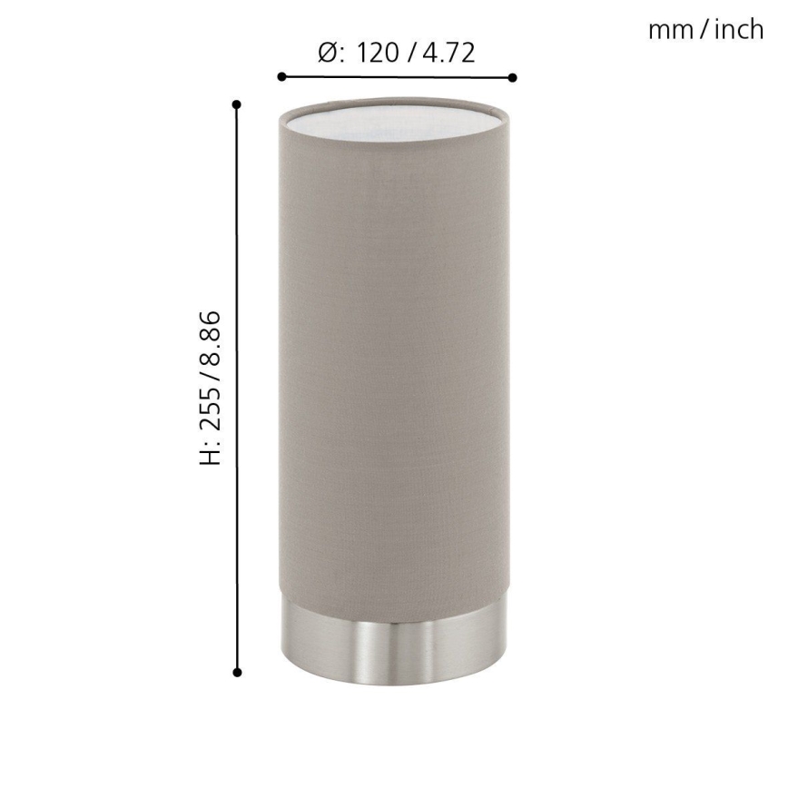 Eglo - Bordlampe dæmpbar 1xE27/40W/230V taupe