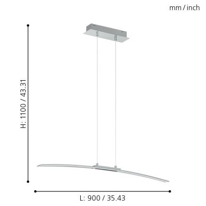 Eglo - LED lysekrone LED/30W/230V