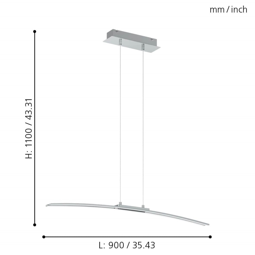 Eglo - LED lysekrone LED/30W/230V