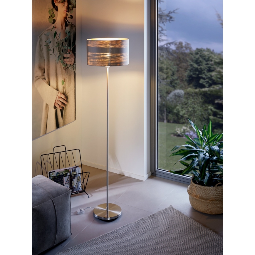 Eglo - Gulvlampe 1xE27/60W/230V taupe