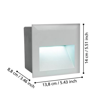 Eglo - Udendørs LED navigationslampe 1xLED/3,7W/230V IP65