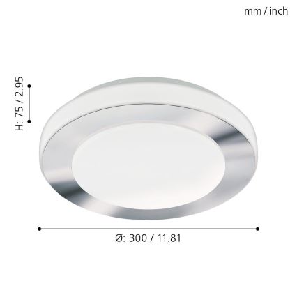 Eglo - LED badeværelseslampe LED 1xLED/11W/230V IP44