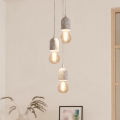 Eglo 95523 - Lysekrone SILVARES 3xE27/60W/230V
