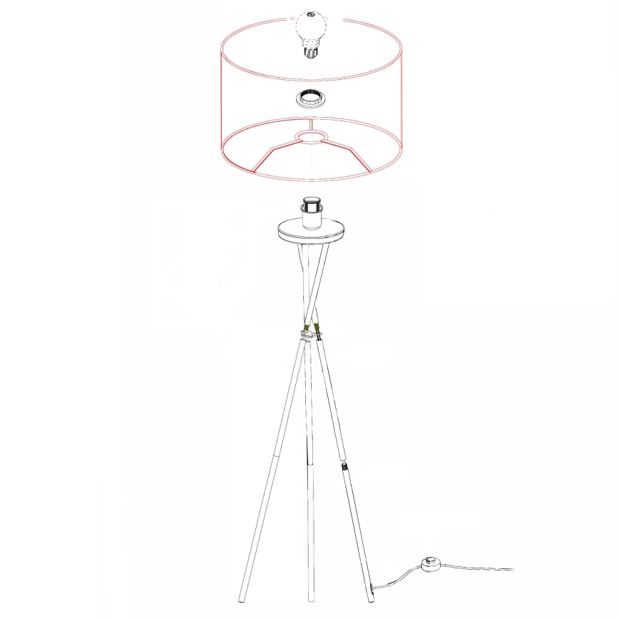 Eglo - Gulvlampe 1xE27/60W/230V