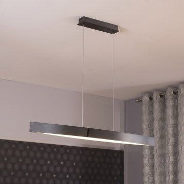 Eglo 95549 - LED dæmpbar pendel på stålwire FORNES-S LED/24W/230V 2700-6500K sort krom