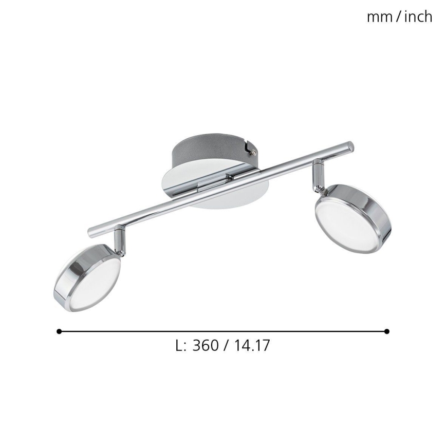 Eglo 95629 - LED spotlamper SALTO 2xLED/5,4W/230V