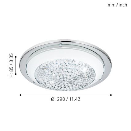 Eglo - LED indbygningslampe i krystal ACOLLA LED/8,2W/230V