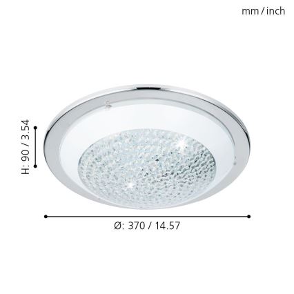 Eglo - LED krystal loftslampe LED/16W/230V