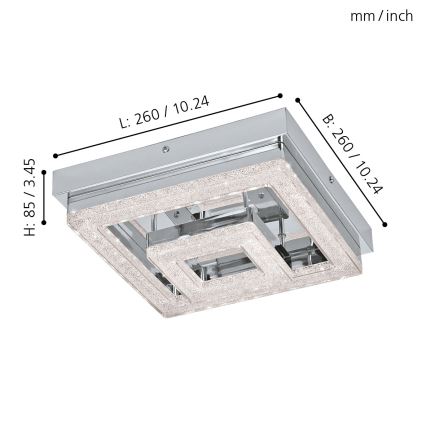 Eglo - LED krystal loftslampe LED/12W/230V