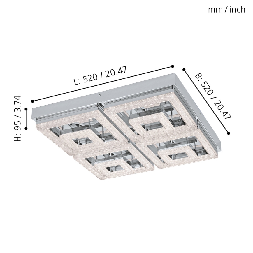 Eglo - LED krystal loftslampe LED/48W/230V