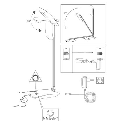 Eglo - Dæmpbar LED-bordlampe LED/4,5W/12V/230V