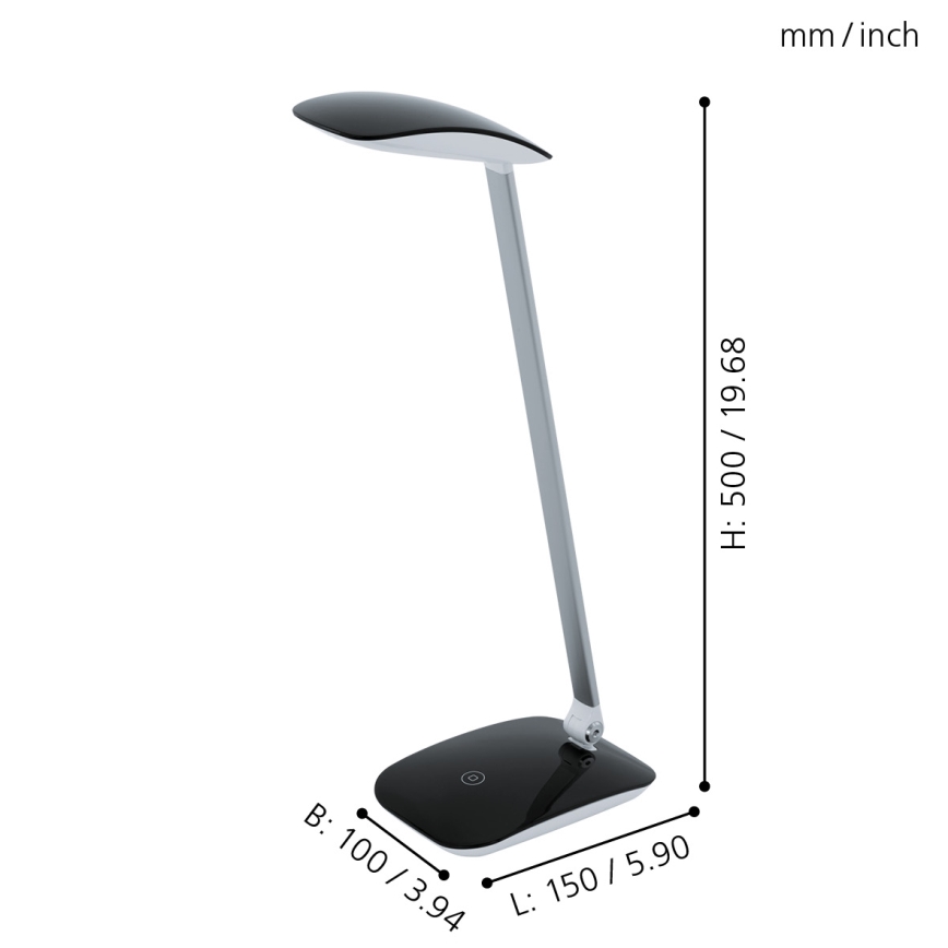 Eglo - Dæmpbar LED-bordlampe LED/4,5W/USB