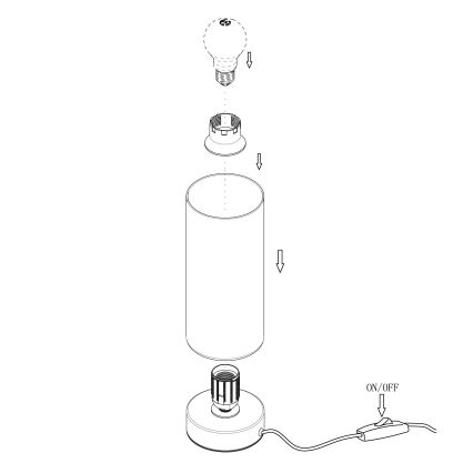 Eglo - Bordlampe 1xE27/60W/230V