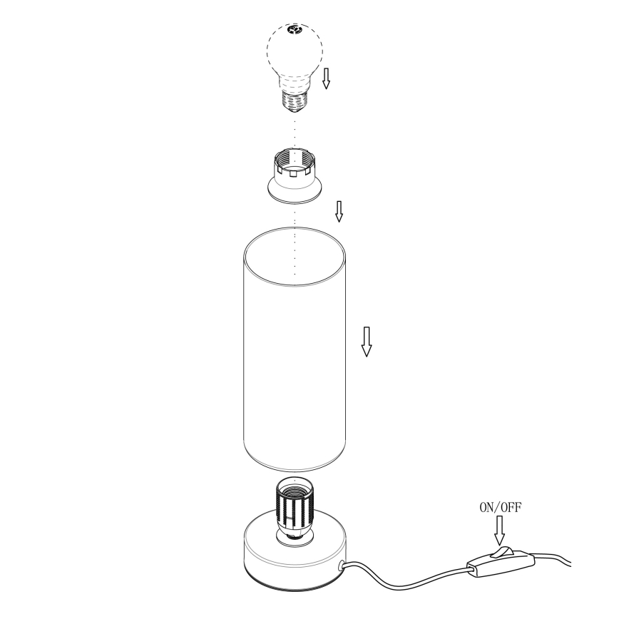 Eglo - Bordlampe 1xE27/60W/230V