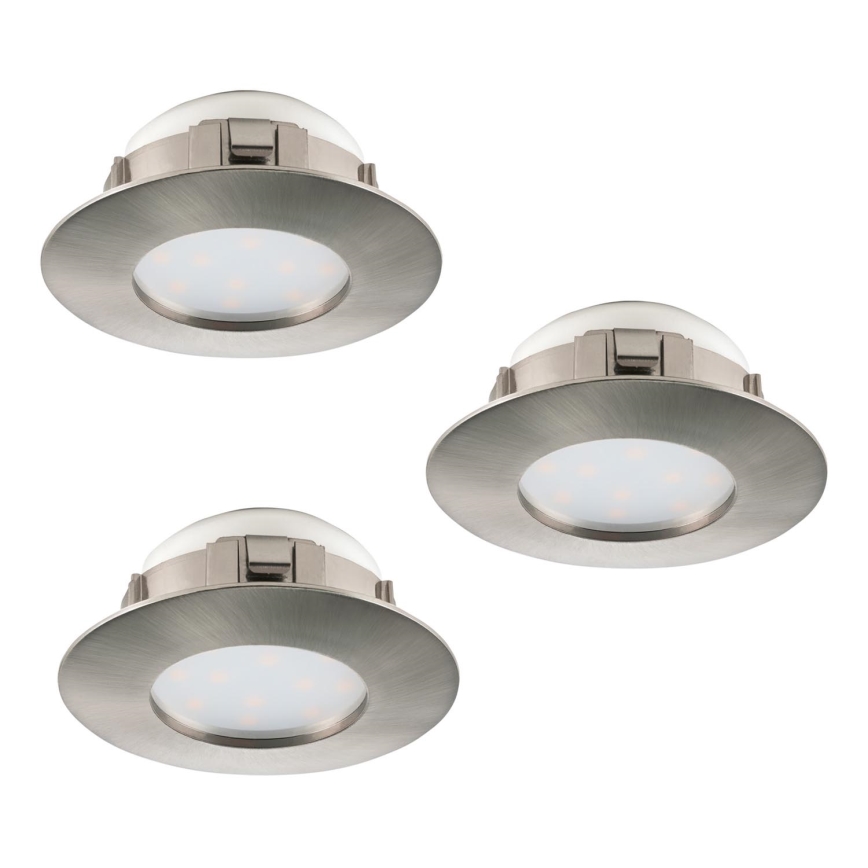 Eglo 95809 - SÆT 3x LED indbygningslampe PINEDA 1xLED/6W/230V