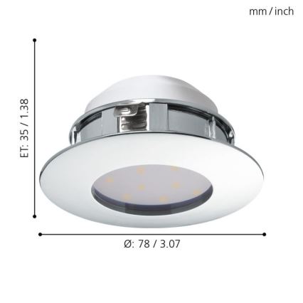 Eglo - SÆT 3x LED hængende loftslampe PINEDA 1xLED/4,9W/230V