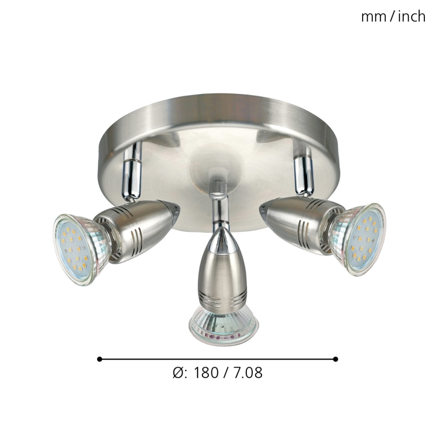 Eglo - LED spotlamper  LED 3xGU10-LED/3W/230V