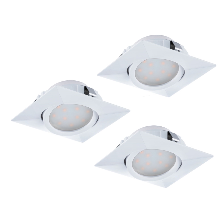 Eglo - LED indbygningsspots 3 stk. PINEDA 1xLED/4,9W/230V