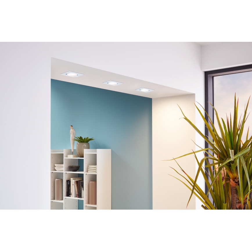 Eglo - LED indbygningsspots 3 stk. PINEDA 1xLED/4,9W/230V