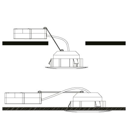 Eglo - Sæt med 3 LED-indbygningsspots PINEDA LED/4,9W/230V