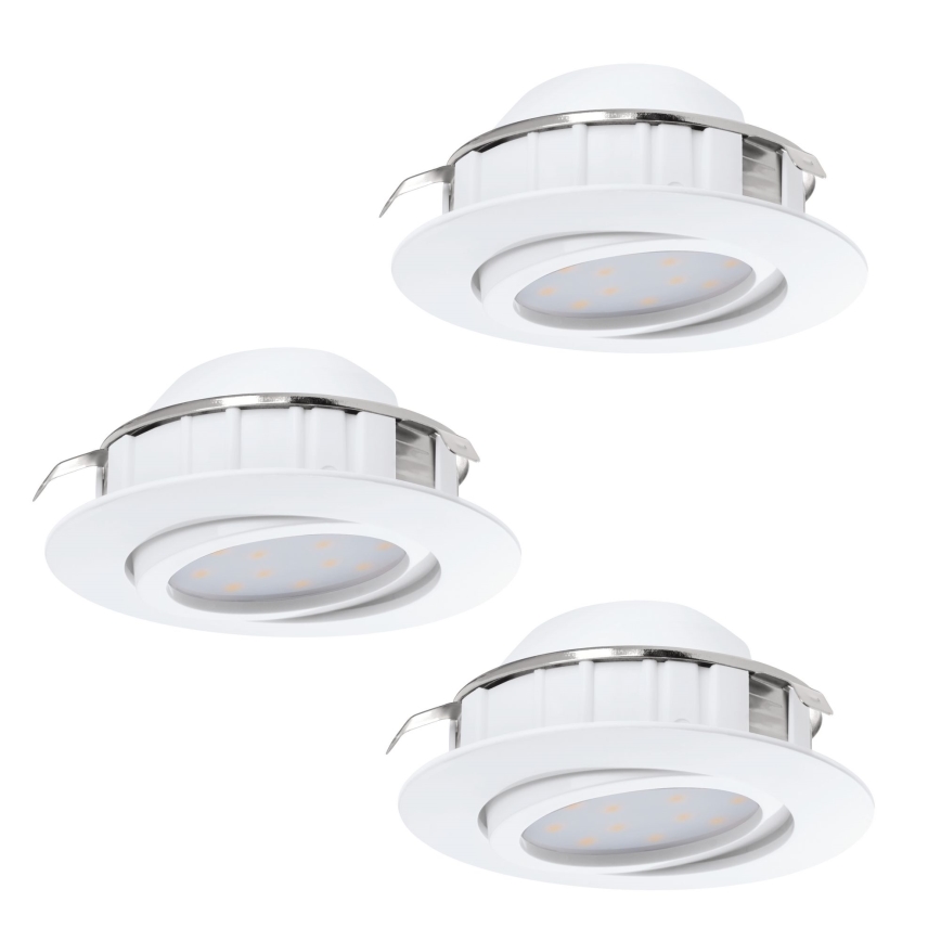 Eglo - SÆT 3x LED indbygningslampe PINEDA 1xLED/4,9W/230V