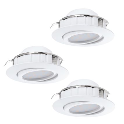 Eglo - Sæt med 3 LED-indbygningsspots PINEDA LED/4,9W/230V