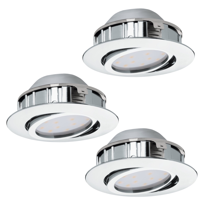 Eglo - 3x LED indbygningsspot PINEDA 1xLED/4,9W/230V