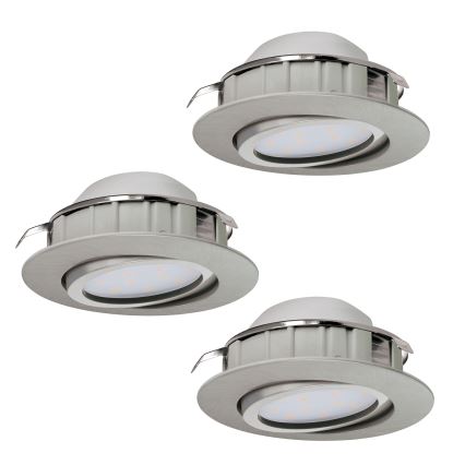 Eglo - 3x LED indbygningsspot PINEDA 1xLED/4,9W/230V