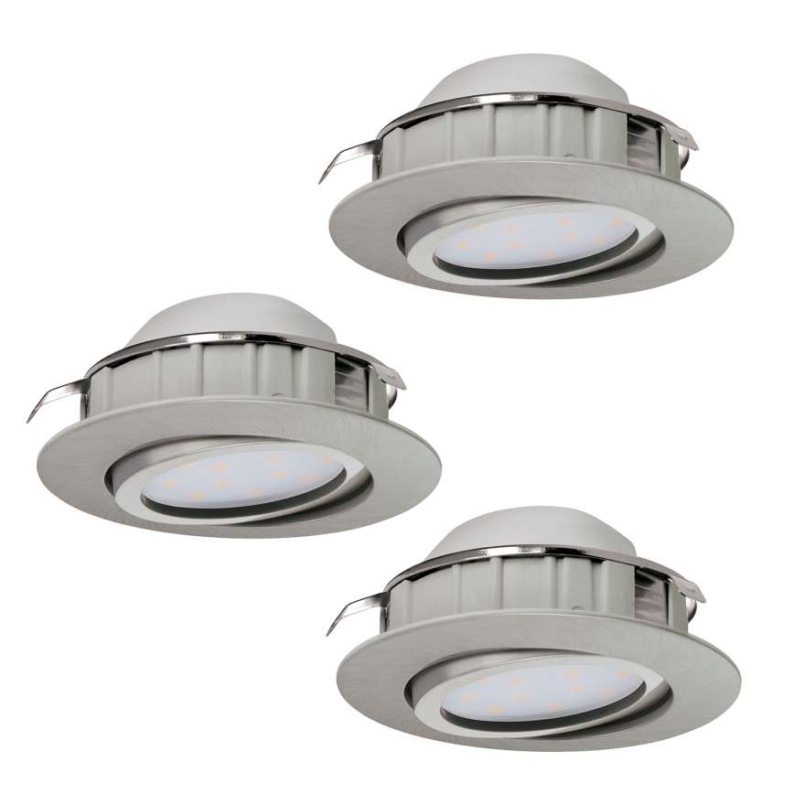 Eglo - 3x LED indbygningsspot PINEDA 1xLED/4,9W/230V