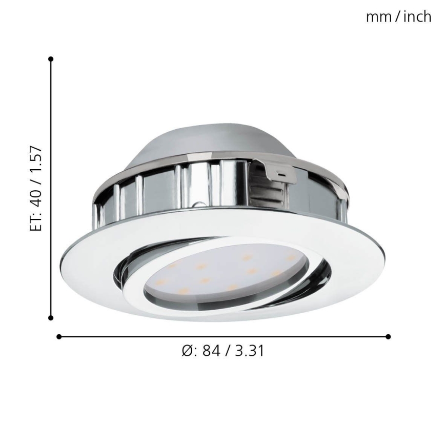 Eglo 95855- LED indbygningsspot PINEDA 1xLED/5,5W/230V