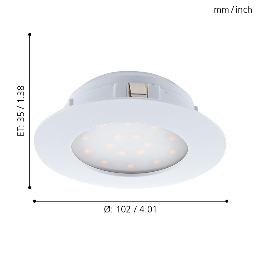 Eglo - LED indbygningslampe 1xLED/11W/230V