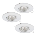 Eglo 95895 - 3x LED indbygningslampe PENETO 1 1xGU10-LED/3W/230V
