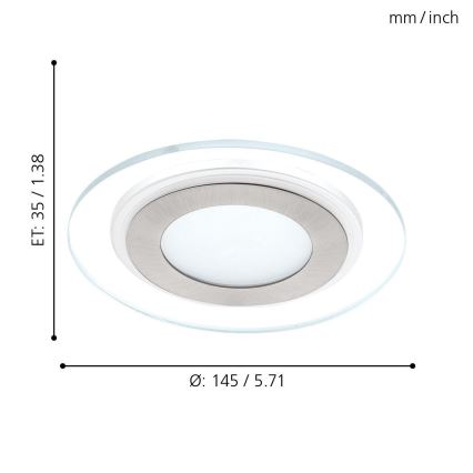 Eglo - LED indbygningslampe LED/11W/230V