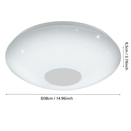 Eglo - LED lysdæmper loftslampe LED/20W/230V