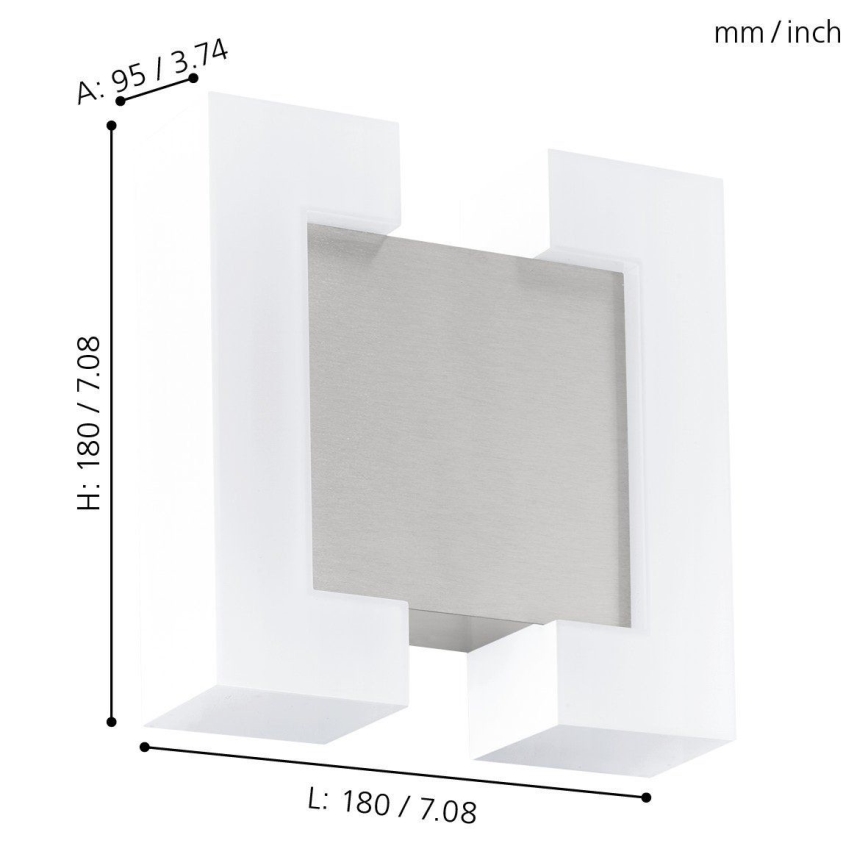 Eglo 95987 - LED udendørs væglampe SITIA 2xLED/4,8W IP44