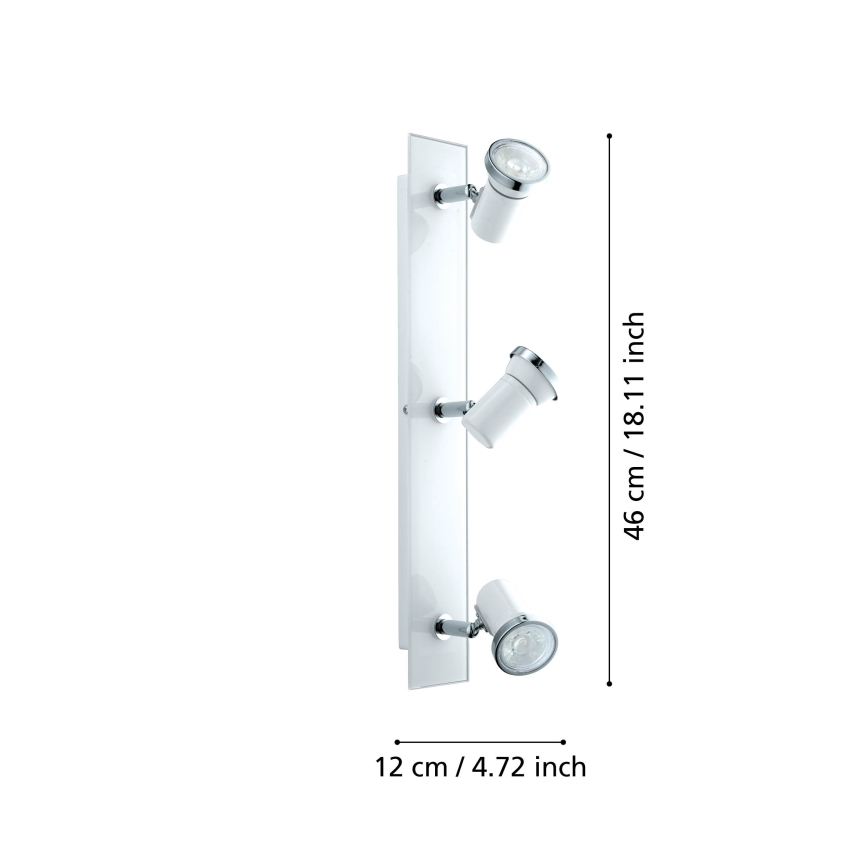 Eglo - LED spotlampe til badeværelse 3xGU10-LED/3,3W/230V