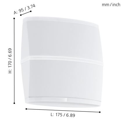 Eglo - Udendørs LED væglampe 2xLED/6W IP44