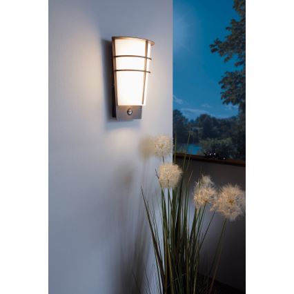 Eglo 96017 - LED udendørs vægarmatur med sensor BREGANZO 1 2xLED/2,5W IP44