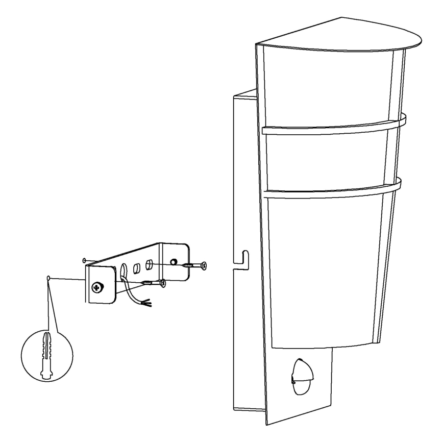 Eglo 96017 - LED udendørs vægarmatur med sensor BREGANZO 1 2xLED/2,5W IP44