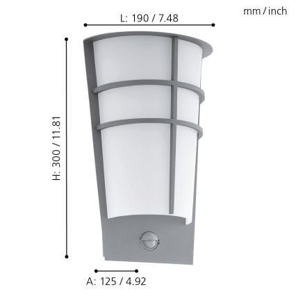 Eglo - Udendørs LED væglampe med sensor 2xLED/2,5W IP44