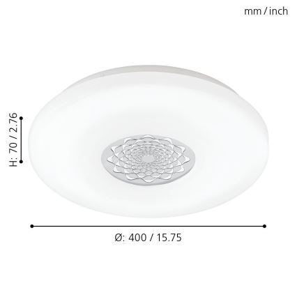 Eglo - LED loftsbelysning LED/24W/230V