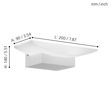 Eglo - LED væglampe 1xLED/5,6W/230V