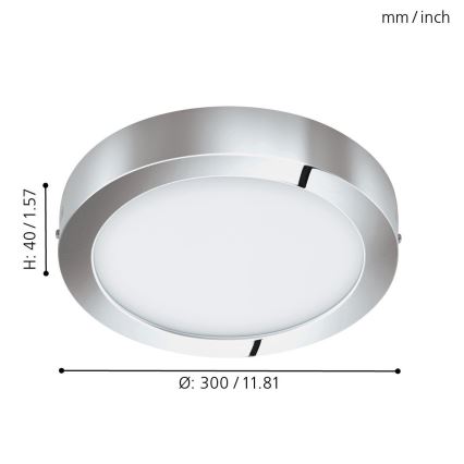 Eglo 96058 - LED badeværelsesbelysning FUEVA 1 LED/22W/230V IP44